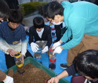 ワークショップ⑥苗木の植え替え（長野大）第一弾